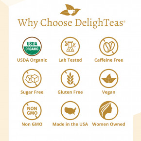 DelighTeas, Аюрведический травяной чай с куркумой, рассыпчатая смесь, без кофеина, 113 г (4 унции) в Москве - eco-herb.ru | фото