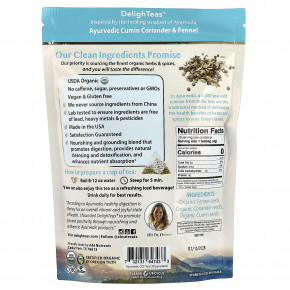 DelighTeas, Ayurvedic Cumin, Coriander & Fennel, травяной чай для выведения токсинов, без кофеина, 30 роскошных чайных пакетиков Pyramid, 120 г (4,2 унции) в Москве - eco-herb.ru | изображение DelighTeas, Ayurvedic Cumin, Coriander & Fennel, травяной чай для выведения токсинов, без кофеина, 30 роскошных чайных пакетиков Pyramid, 120 г (4,2 унции) в Москве - eco-herb.ru | фото