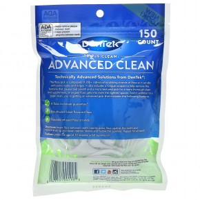 DenTek, Advanced Clean Floss Picks, жидкость для полоскания рта, 150 зубочисток в Москве - eco-herb.ru | фото