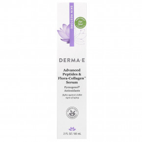 DERMA E, Advanced Peptides & Flora, сыворотка с коллагеном, 60 мл (2 жидк. унции) в Москве - eco-herb.ru | фото