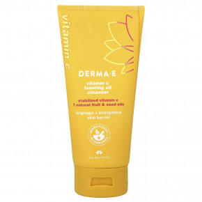 DERMA E, пенка с маслом для умывания с витамином C, 175 мл (6 жидк. унций) - описание | фото