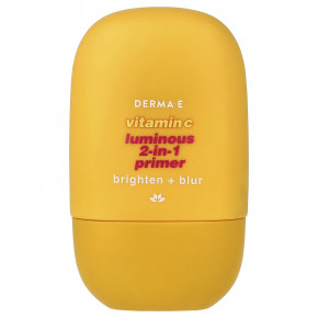 DERMA E, праймер с витамином C для сияния, 2 в 1, для всех типов кожи, 30 мл (1 жидк. унция) - описание | фото