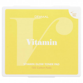 Dermal, Vitamin Glow Toner Pad, 120 ватных дисков в Москве - eco-herb.ru | фото