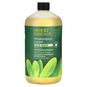 Desert Essence, тщательное очищение, для жирной кожи, 946 мл (32 жидк. унции) - описание | фото