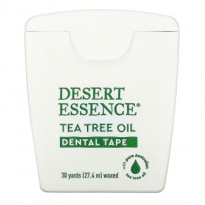 Desert Essence, Зубная лента с маслом чайного дерева, покрытая воском, 30 ярдов (27,4 м) в Москве - eco-herb.ru | фото