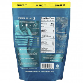 Designer Wellness, Designer Lite®, порошок из растительного и сывороточного протеина, со вкусом ванильного кекса, 720 г (1,6 фунта) в Москве - eco-herb.ru | фото