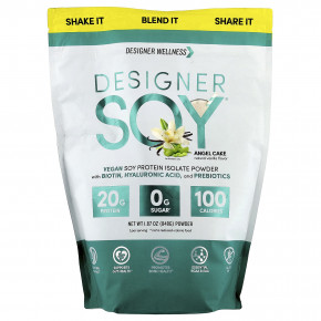 Designer Wellness, Designer Soy®, порошок из сои, со вкусом бисквитного торта, 848 г (1,87 унции) в Москве - eco-herb.ru | фото