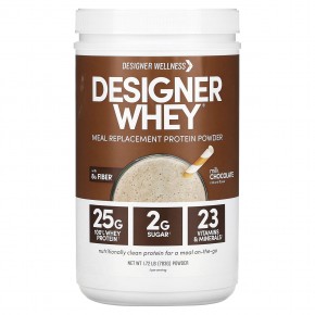 Designer Wellness, Designer Whey, протеиновый порошок для замены приемов пищи, молочный шоколад, 783 г (1,72 фунта) в Москве - eco-herb.ru | фото