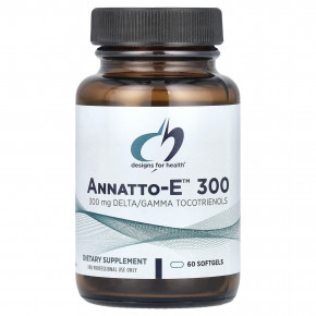 Designs For Health, Annatto-E™ 300, 60 капсул - описание | фото