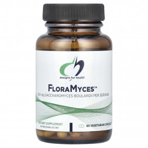 Designs For Health, FloraMyces™, 60 Vegetarian Capsules (250 mg per Capsule) - описание | фото