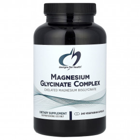 Designs For Health, Magnesium Glycinate Complex, 240 Vegetarian Capsules (150 mg per Capsule) - описание | фото