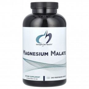 Designs For Health, Magnesium Malate, 240 Vegetarian Capsules в Москве - eco-herb.ru | фото