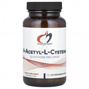 Designs For Health, N-Acetyl-L-Cysteine, 900 mg , 120 Vegetarian Capsules - описание | фото