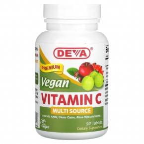 Deva, Веганский витамин C, из нескольких источников, 90 таблеток в Москве - eco-herb.ru | фото