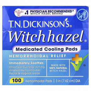 Dickinson Brands, GN Dickinson's®, охлаждающие диски с лечебным вкусом гамамелиса, для облегчения симптомов геморроя, 100 шт. в Москве - eco-herb.ru | фото