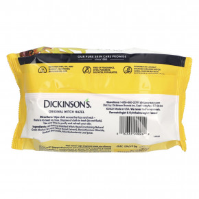 Dickinson Brands, Original гамамелис, освежающие очищающие салфетки, без отдушек, 25 шт. в Москве - eco-herb.ru | фото