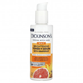 Dickinson Brands, Original Witch Hazel, осветляющий тоник 4-в-1 и сыворотка с грейпфрутом, без спирта, 118 мл (4 жидк. унц.) в Москве - eco-herb.ru | фото