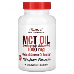 DietWorks, MCT Oil, 1,000 mg, 90 Softgels в Москве - eco-herb.ru | фото