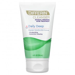 Differin, средство для ежедневного глубокого очищения, для чувствительной кожи, 118 мл (4 жидк. унции) в Москве - eco-herb.ru | фото
