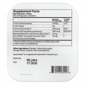 Diso, B12, апельсин и мята, 30 полосок для полости рта в Москве - eco-herb.ru | изображение Diso, B12, апельсин и мята, 30 полосок для полости рта в Москве - eco-herb.ru | фото