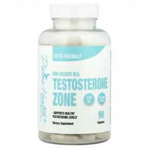Divine Health, Дон Кольбер, доктор медицины Testosterone Zone, 90 капсул - описание | фото
