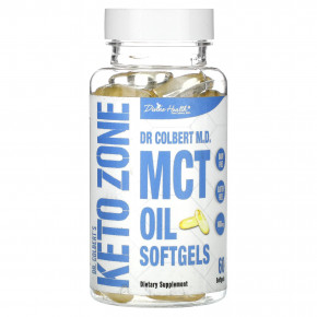 Divine Health, Кето-зона доктора Колберта, мягкие капсулы с маслом MCT, 1000 мг, 60 мягких капсул - описание | фото