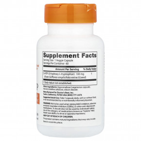 Doctor's Best, 5-HTP, 100 мг, 60 растительных капсул в Москве - eco-herb.ru | фото