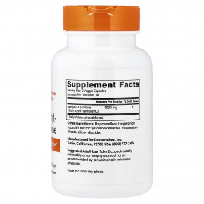 Doctor's Best, ацетил-L-карнитин, 120 растительных капсул (500 мг в 1 капсуле) в Москве - eco-herb.ru | фото