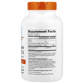 Doctor's Best, коллаген типов 1 и 3 с витамином C, 240 капсул в Москве - eco-herb.ru | фото