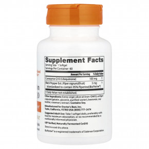 Doctor's Best, легкоусвояемый коэнзим Q10, 60 капсул в Москве - eco-herb.ru | фото