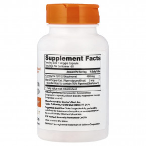 Doctor's Best, легкоусвояемый коэнзим Q10 с BioPerine®, 60 растительных капсул в Москве - eco-herb.ru | фото