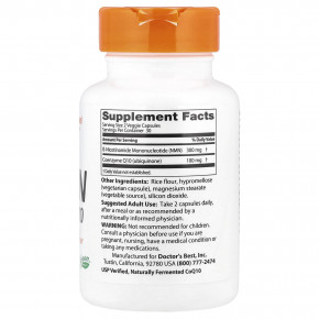 Doctor's Best, NMN и коэнзим Q10, 60 растительных капсул в Москве - eco-herb.ru | фото