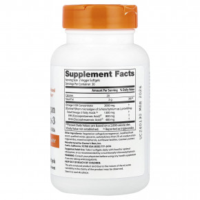 Doctor's Best, Веганские омега-3, ЭПК и ДГК, 60 растительных капсул (1000 мг в каждой капсуле) в Москве - eco-herb.ru | фото