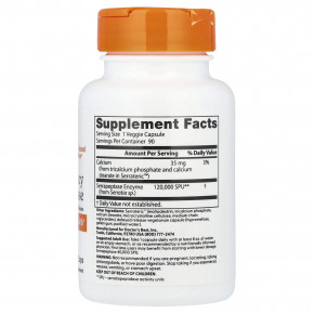 Doctor's Best, высокоэффективная серрапептаза, 90 растительных капсул в Москве - eco-herb.ru | изображение Doctor's Best, высокоэффективная серрапептаза, 90 растительных капсул в Москве - eco-herb.ru | фото