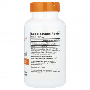 Doctor's Best, убихинол, 200 мг, 120 капсул в Москве - eco-herb.ru | изображение Doctor's Best, убихинол, 200 мг, 120 капсул в Москве - eco-herb.ru | фото