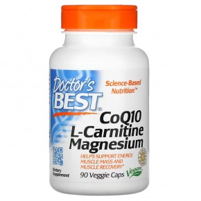 Doctor's Best, CoQ10 L-Carnitine Magnesium, 90 Veggie Caps в Москве - eco-herb.ru | фото