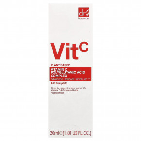 Dr. Botanicals, Комплекс с витамином C и полиглутаминовой кислотой, обновляющая сыворотка для лица, 30 мл (1,01 жидк. Унции) в Москве - eco-herb.ru | фото