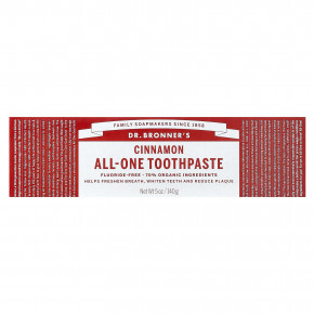 Dr. Bronner's, All-One Toothpaste, корица, 140 г (5 унций) в Москве - eco-herb.ru | фото