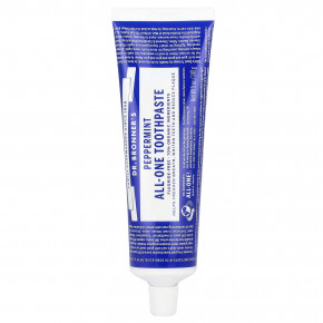 Dr. Bronner's, All-One Toothpaste, перечная мята, 140 г (5 унций) - описание | фото