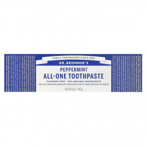 Dr. Bronner's, All-One Toothpaste, перечная мята, 140 г (5 унций) в Москве - eco-herb.ru | фото