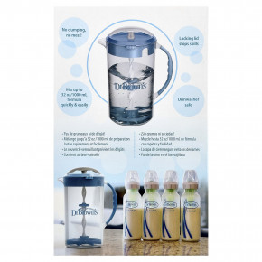 Dr. Brown's, Кувшин для смешивания формул, синий, 1000 мл (32 унции) в Москве - eco-herb.ru | фото