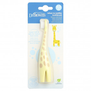 Dr. Brown's, зубная щетка для малышей от 0 до 3 лет, желтая, жираф, 1 шт. в Москве - eco-herb.ru | изображение Dr. Brown's, зубная щетка для малышей от 0 до 3 лет, желтая, жираф, 1 шт. в Москве - eco-herb.ru | фото