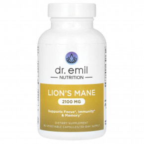 Dr. Emil Nutrition, ежовик гребенчатый, 90 растительных капсул - описание | фото