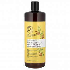 Dr. Jacobs Naturals, кастильский гель для душа на растительной основе, питательный миндаль, 946 мл (32 унции) - подробнее Dr. Jacobs Naturals, кастильский гель для душа на растительной основе, питательный миндаль, 946 мл (32 унции) - описание