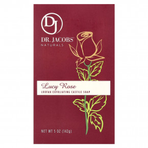Dr. Jacobs Naturals, Отшелушивающее кастильское мыло с люфой, Lucy Rose, 142 г (5 унций) - описание | фото
