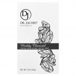 Dr. Jacobs Naturals, Отшелушивающее кастильское мыло с люфой, мутный древесный уголь, 142 г (5 унций) в Москве - eco-herb.ru | фото