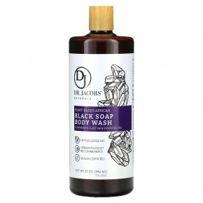 Dr. Jacobs Naturals, Plant-Based African Black Soap Body Wash, Lavender & Clary Sage Essential Oils, 32 oz (946 ml) в Москве - eco-herb.ru | фото