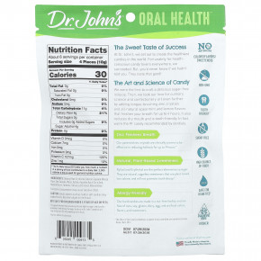 Dr. John's Healthy Sweets, Oral Health™, капли для свежести дыхания, с кристаллами цинка, лимон и мята, без сахара, 24 конфеты в индивидуальной упаковке, 109 г (3,85 унции) в Москве - eco-herb.ru | фото