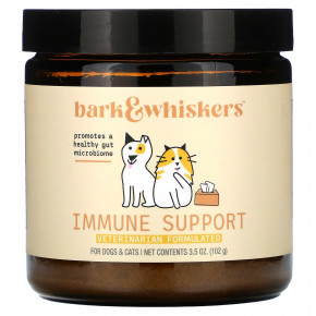 Dr. Mercola, Bark & Whiskers, поддержка иммунитета, для собак и кошек, 102 г (3,5 унции) - описание | фото