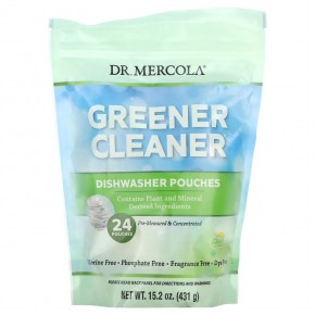 Dr. Mercola, Greener Cleaner, пакетики для посудомоечной машины, 24 пакетика, 431 г (15,2 унции) в Москве - eco-herb.ru | фото